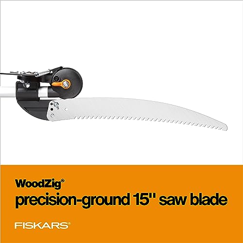 Fiskars 8-12 Ft Extendable 2-in-1 Tree Pruner & Pole Saw with Rotating Head - style: 8-12 ft Rope-Free Saw & Pruner