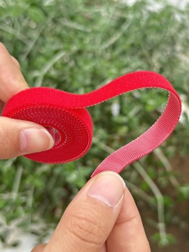 3Rolls Nylon Plant Ties Reusable Self Adhesive Plant Fastener Tape for Support Garden Supplies,200Ccm (Red) - color: Red