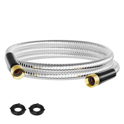 SPECILITE 1/2"x 10FT 304 Stainless Steel Short Leader Garden Hose for Reel - size: 10 ft