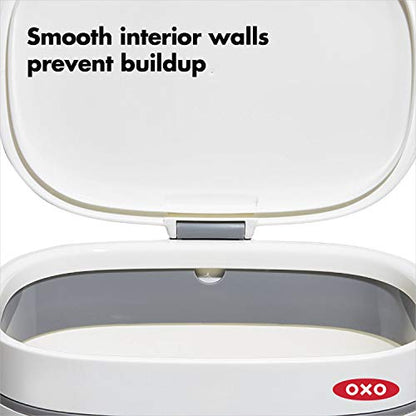 OXO Good Grips Easy-Clean Compost Bin, White, 1.75 Gal/6.62 L - color: White, size: 1.75 Gallon
