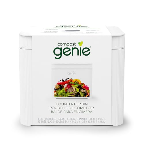 Compost Genie Countertop Compost Bin, 1.3 Gal Kitchen Food Scrap Bin