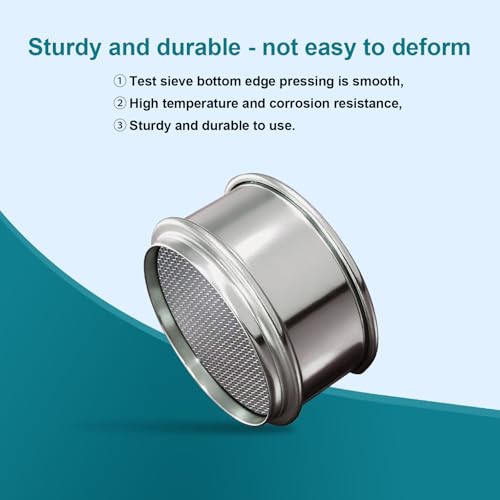 2.36" (6cm) Full 304 Stainless Steel Mini Lab Sieve, 20 Mesh (0.9mm) Sifter - size: 20 Mesh(0.9mm)/Ф2.4in(6CM)