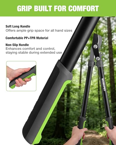 WORKPRO Bypass Lopper for Gardening, 28" Branch Cutter with Gear System - size: 1PC - 28" Lopper