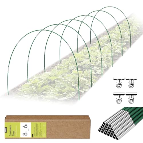 RIFNY 36 PCS Garden Hoops for Raised Beds, Greenhouse Hoops for Row Cover - style: 36 PCS-0.28" Dia-Green