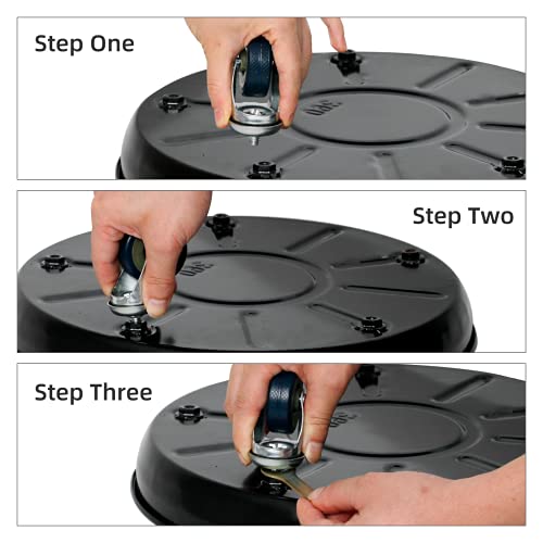 Choclaif Plant Caddy with Wheels,2 Pack Black Heavy Duty Plant Stand with Universal Wheels,Round Pot Trolley for Indoor (16) - size: 16