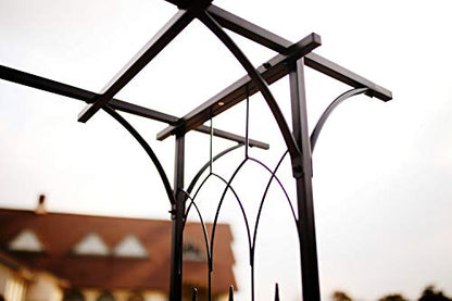 1. GO Steel Garden Arch, 6'9'' High x 4'11'' Wide, Garden Arbor for Various Climbing Plant, Outdoor Garden Lawn Backyard