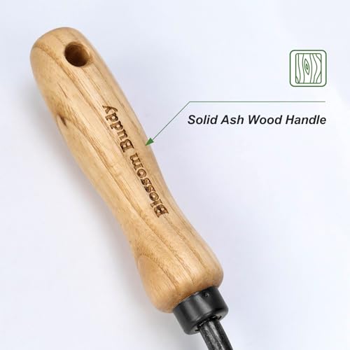Stainless Steel Garden Hand Fork, Hand Weeder Fork with Ash Wood Handle - size: 31CM Garden Fork