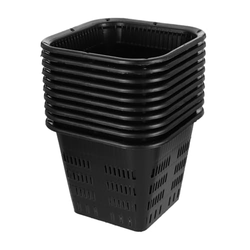 Yardwe Root Control Basin Square Net Pot 5.38 Inch Thickened Plastic Hydroponic Plant Basket for Root Growth and Water Cultivation