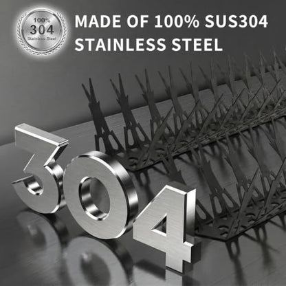 OFFO Bird Spikes for Outside, 304 Stainless Steel, 5 Pack 5 Ft, Black - color: Black