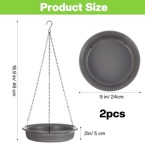 Kifmurase 2 Packs Plant Hanger Hanging Planters, for Plants, Black