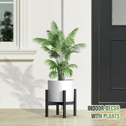 10/9/8 Inch Plant Pots 3 Pack, with Drainage Hole & Saucers - color: Matte White
