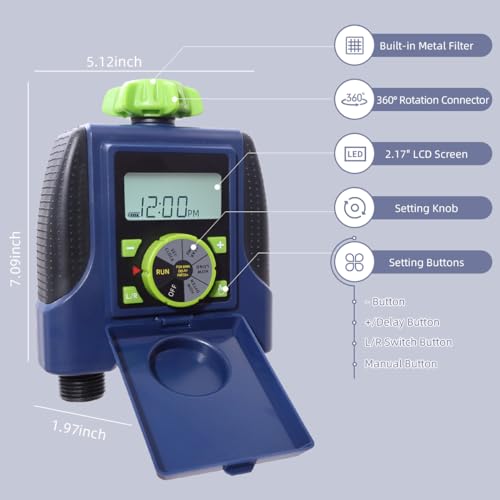 2 Outlet Garden Automatic Water Timer Sprinkler Controller System - style: 2 outlets