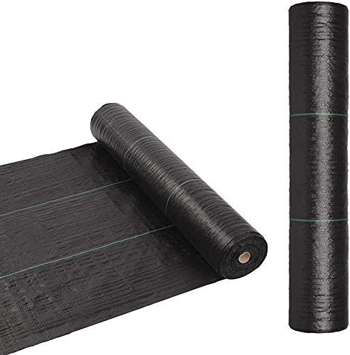 TUFFIOM Weed Barrier 6.5 x 300 FT Garden Landscape Fabric, UV Resistance Ground Cover, 125gsm/3.7OZ Heavy Duty Material for Superior Weed Control, Perfect for Greenhouse, Yard, Flower Bed, Garden - size: 6.5 x 300 FT