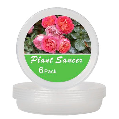 Plant Saucer 6 Pack of 6 inch, Plant Trays for Pots, Plant Drip Trays Saucers - color: Clear, size: 6"(6Pack)