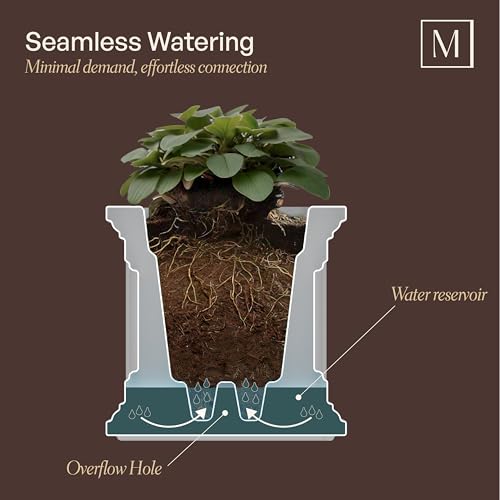 Mayne Fairview 48in Self-Watering Rectangular Window Box Planter, White - color: White, size: 48in