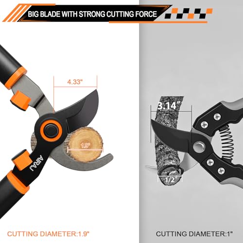 21" Bypass Loppers for Tree Trimming Heavy Duty, 2" Cut Tree Branch Cutter - size: 21''