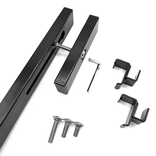 Hold It Mate Cocoa Lined Wire Flat Iron Trough Basket Hook Kit Adjustable Deck Railing Attachment (24 Inches) - size: 24 Inches