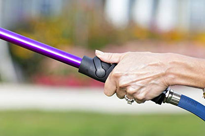 Dramm Rain Wand with One Touch Thumb Valve – Gentle Full Flow Shower Head Watering Wand for Garden Hose, Aluminum Construction – 16 Inch – Berry - color: Berry, size: 16 Inches