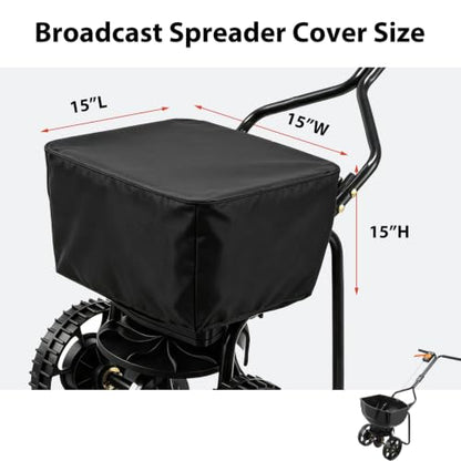 TheElves Wagon Rain Cover Waterproof for VEVOR Broadcast Spreader 15LB - size: 15x15x15 inch