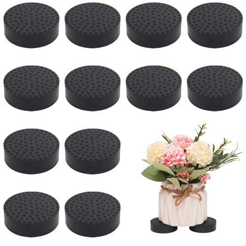 12 Pcs 2IN Invisible Inseparable Pot Feet, Solid Rubber Non-Slip Plant Risers for Outdoor/Indoor Planters, Patio Deck Garden - color: Inseparable