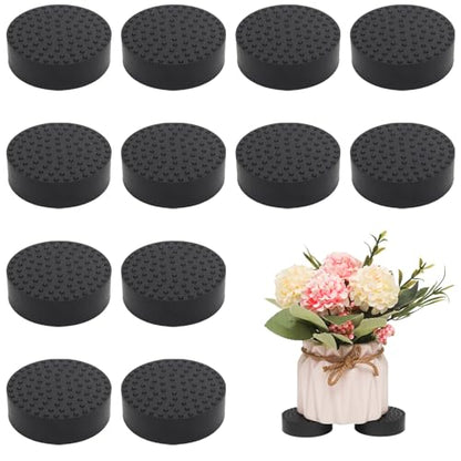 12 Pcs 2IN Invisible Inseparable Pot Feet, Solid Rubber Non-Slip Plant Risers for Outdoor/Indoor Planters, Patio Deck Garden - color: Inseparable