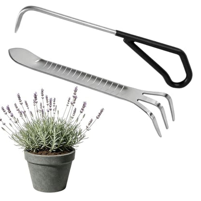 Repotting Root Rake Small Hand Rake,Root Hook Potted Plants Care Claw Hook - color: 2 Pack