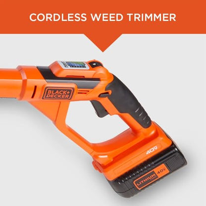 BLACK+DECKER 40V MAX String Trimmer and Lawn Edger, 13 Inch Weed Eater, Far Reach, Battery and Charger Not Included (LST136B) - style: Bare Tool Only