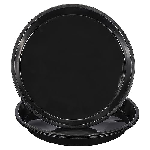 PATIKIL 4 Pack Plastic Plant Saucer, 20 Inch Plant Tray for Pots Round Plant Dish Plant Drip Trays Water Tray for Indoors Outdoors Garden, Black - color: Black, size: 20 Inch