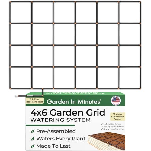 Garden Grid 4x6 | Irrigation System for Raised Garden Bed | Prebuilt, Easy - size: 4x6, style: Standard