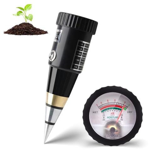 Soil PH Meter, Soil Moisture Sensor Meter, Soil PH Tester Gardening Tool Kits for Plant, Tree, Soil Tester for Moisture Great for Garden, Lawn, Farm, Indoor & Outdoor Use