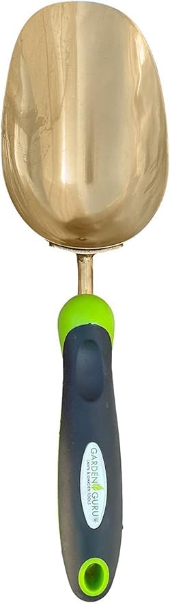Garden Guru Super Strong Titanium Garden Scoop Trowel Shovel Transplanter - Rust Resistant - Ergonomic Handle - Perfect Hand Shovel for Gardening Transplanting and Digging - size: 1 Pack, style: Titanium