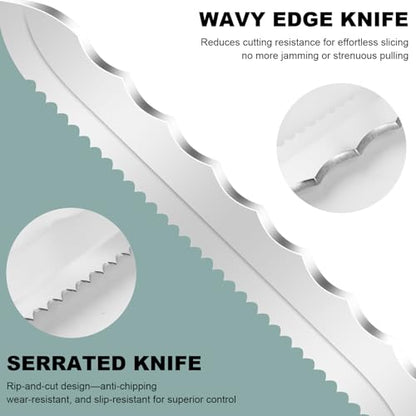 Stainless Steel Garden Knife: 7.87-inch sharp blade, Double Side Utility Sod Cutter Lawn Repair Garden Knife with Nylon Sheath - color: Short Wood