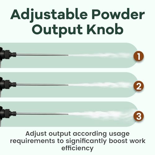 Diatomaceous Earth Powder Duster, 100ML Manual Bulb Duster with Adjustable Flow Control, Handheld Powder Applicator for Pollination, Garden, Greenhouse, Orchard and Indoor Use
