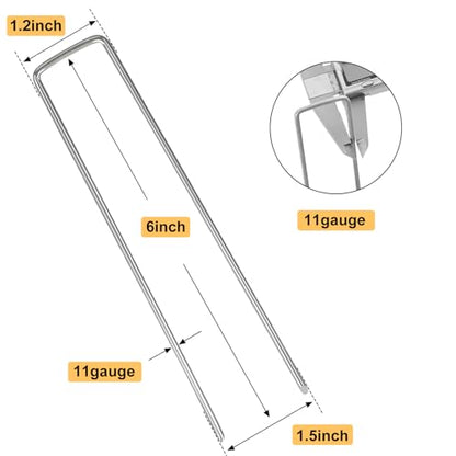 Whonline 560 Pack Landscape Staples 6 Inch, Galvanized Garden Stakes - color: 6 Inch-560 Pcs