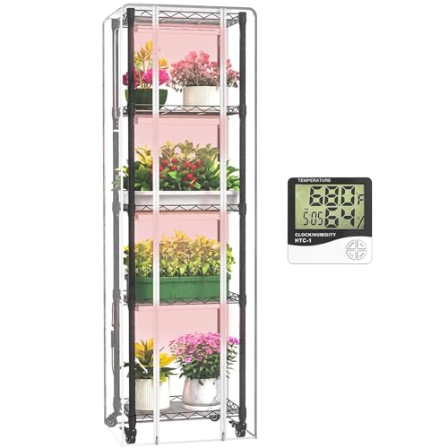 Indoor Greenhouse with Grow Lights 40W , 15.7" L×11.8" W×62.3" H