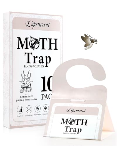 Pantry Moth Traps - Extra Strength Hanging Clothes Clothing Moth Traps with Pheromone for House Pantry Indoor Closets - 10 Pack - size: 10-pack