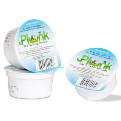 Plunk Fruit Fly Trap – 3-Pack – All Natural, Non-Toxic Indoor Solution for Home Kitchen – Safe, Recyclable Material, Easy to Use & Effective