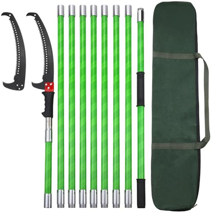 30 Feet Tree Pole Pruner Manual Branches Trimmer Tree Branch Garden Tools Loppers Hand Pole Saws Extendable Height - size: 30FT