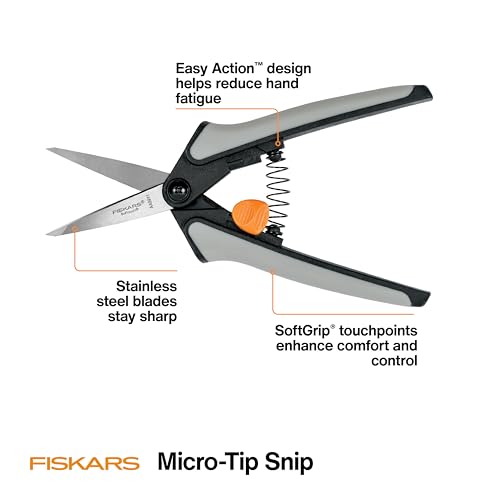 Fiskars 6" Steel Micro-Tip Pruning Snip Set, Garden Scissors, 15-Pack - style: Snips (15-Pack)