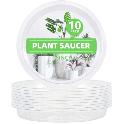 Clear Plant Saucer 16 inch Large Plant Drip Trays for Indoor outdoor plants - size: 16 INCH