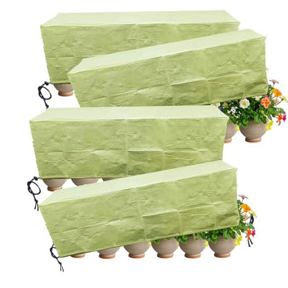 EJW Planter Cover, Plant Covers Freeze Protection,4 Pack 59"*17.7"x15.7" Planter Covers for Winter, Frost Cloths for Outdoor Plants, Raised Bed Covers for Winter. - size: 4PCS-59*17.7*15.7(inch)