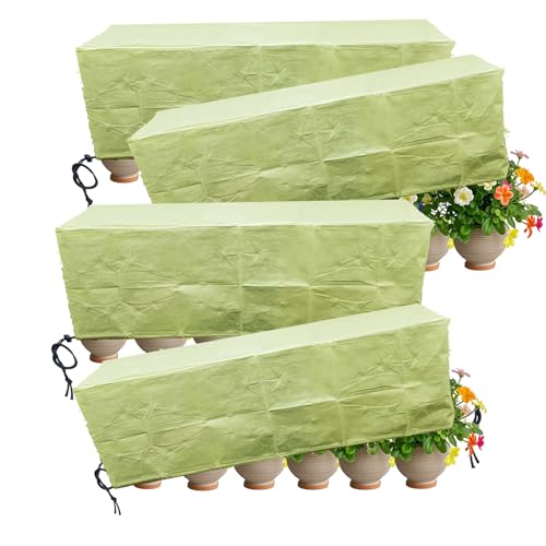 EJW Planter Cover, Plant Covers Freeze Protection,4 Pack 59"*17.7"x15.7" Planter Covers for Winter, Frost Cloths for Outdoor Plants, Raised Bed Covers for Winter. - size: 4PCS-59*17.7*15.7(inch)