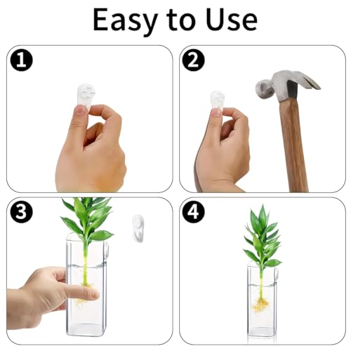 Glass Wall Mounted Planters 6 Pcs Hanging Flower Vase Glass Tubes