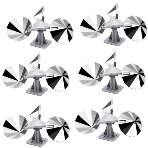 6 Pack Bird Scare Reflective Device, Wind Spinner with ABS Base - size: 6P