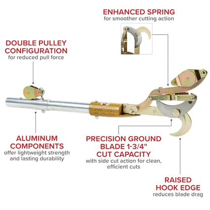 Jameson JA-34DP-PKG Big Mouth Side Cut Double Pulley Tree Pruner Kit