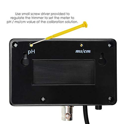 pH/EC Conductivity Meter with ATC Water Quality Tester 0.0-14.0pH / 0~19.99ms/cm Aquarium, Hydroponics Tool