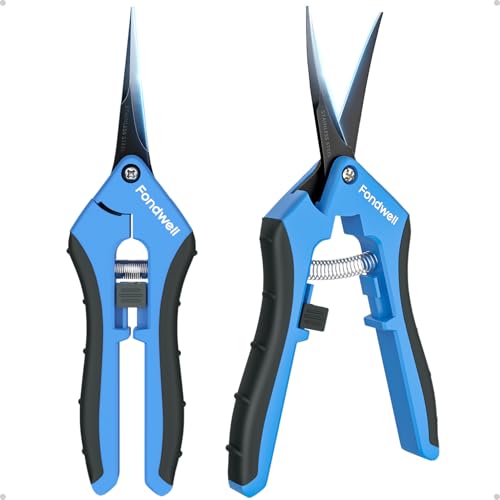 Fondwell 6.5" Small Pruning Shears for Gardening, Plant Trimming Scissors