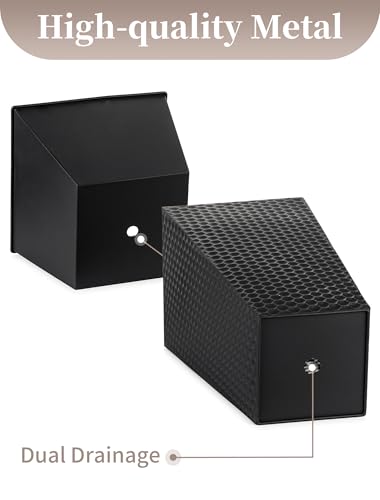 Sziqiqi Black Metal Taper Planter with Inner Pots, Indoor Planter Pots