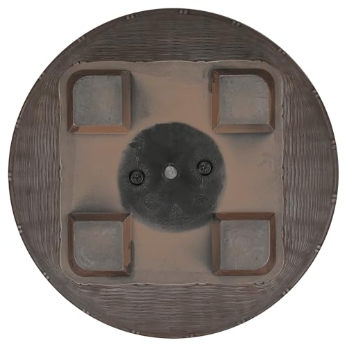 16 Inch Dark Brown Resin Planter, 100% Recycled Plastic Flower Pot