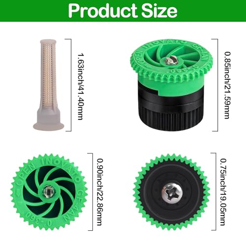 10 Pieces Variable Arc Nozzle, Sprinkler Heads Replacement Compatible With Pop Up Sprinklers Adjustable 0° - 360° Full Circle Pattern Spray Nozzle for Garden Lawn Irrigation (4AN) - size: Arc Nozzle-4VAN